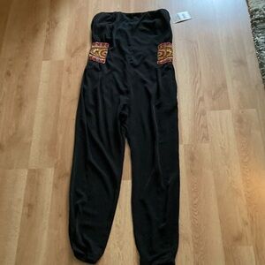 Zara black strapless body suit with beads.  Size M